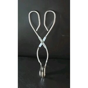 Vintage EKCO U.S.A.‎ Chrome Kitchen Tongs Serving Scissor Style Utility